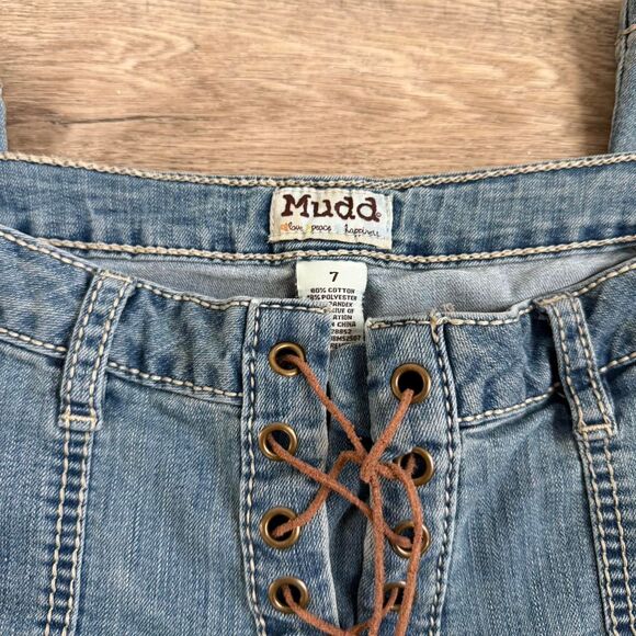 y2K 2000s Mudd flare lace up jeans Size 7 - Picture 3 of 4
